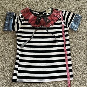 Gucci Black and White Striped Shirt